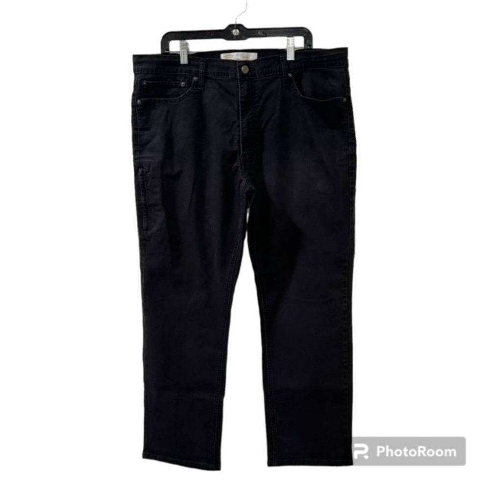 Signature by Levi Strauss Athletic Mens Black Straight Leg Denim Jeans Sze 40x30